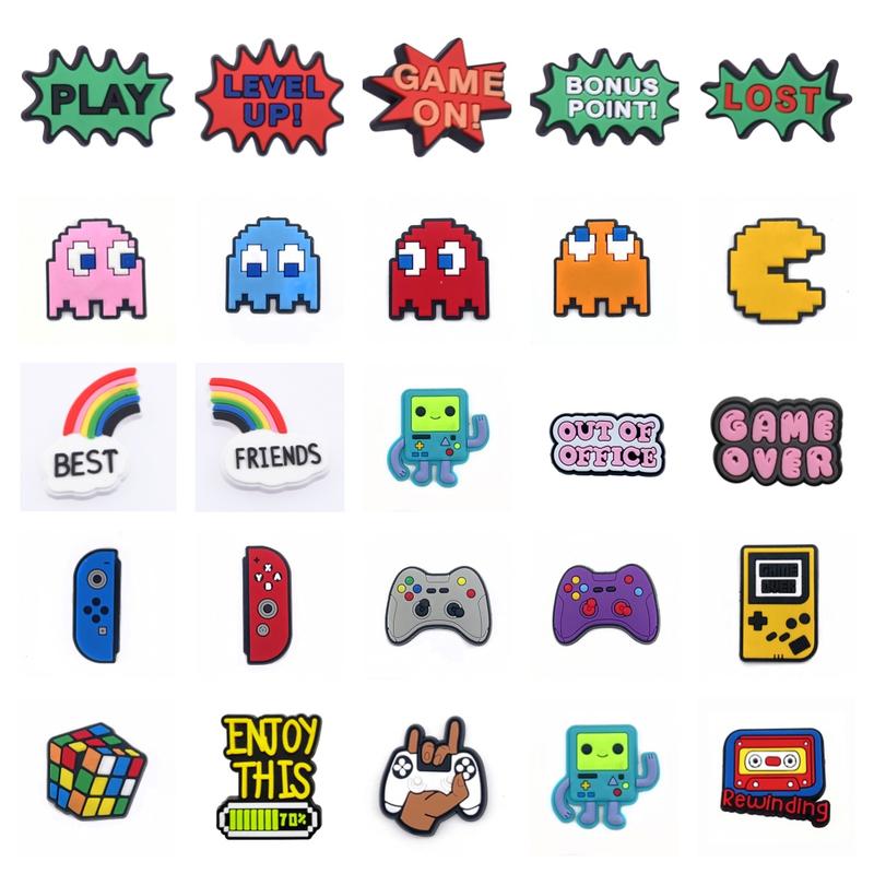 Phụ Kiện Charm Giày, Crocs Jibbitz, Tự Làm, Dành Cho Người Lớn Và Trẻ Em, Đồ Trang Trí Sandal, Dành Cho Phụ Nữ Và Nam Giới, Charm Màu Tím, Thích Hợp Cho Crocs, Có Thể Dùng Làm Túi Charm Crocs Caro