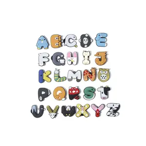 Aksesoris Pin Sandal Satu set Huruf atau Cookie Hiasan Lubang Sendal Set Charms PVC