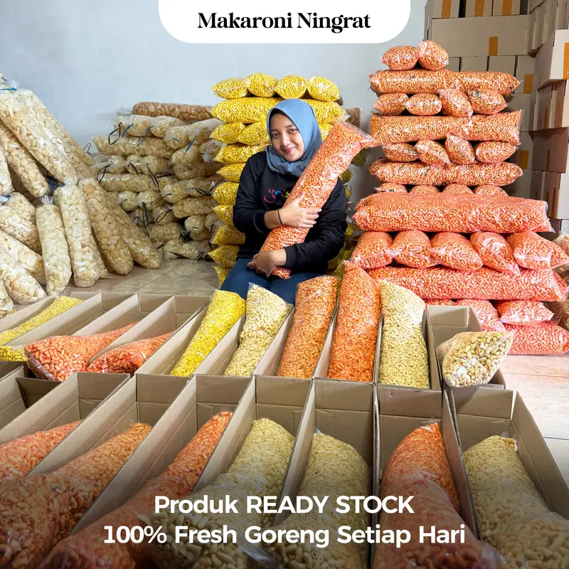 Basreng Cikruh 250gr Ningrat Pedas Gurih & Pedas Daun Jeruk Food Snack Camilan Pedas Halal Crispy 5