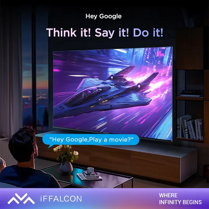 iFFALCON by TCL 65 inch U75 NEW Series Google TV (Android 12) Smart Digital - GAMING TV - 144Hz Native Refresh Rate - 288Hz VRR - AiPQ Pro Processor - Dolby Audio - Google Play/Netflix/YouTube/Disney+ Hotstar/Prime Video - WiFi/Bluetooth 6