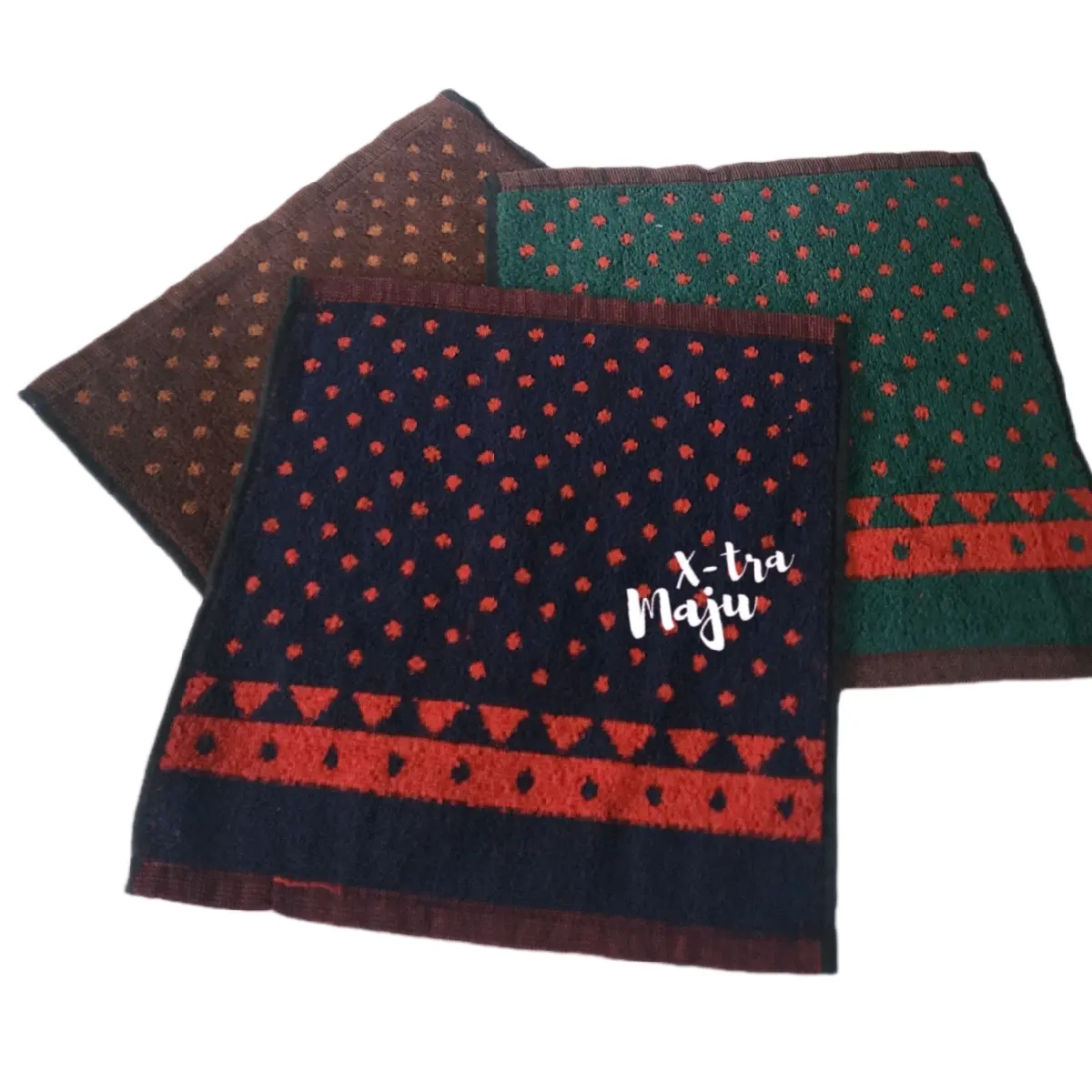 (isi 3pcs) sapu tangan handuk kecil muka uk.30x30cm handuk wajah lembut - Polkadot