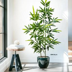 100-240 cm / 94.48 pulgadas Hojas de bambú verdes artificiales, Bambú de ángel, rama simulada, ideal para decoración de hogares, hoteles y negocios.