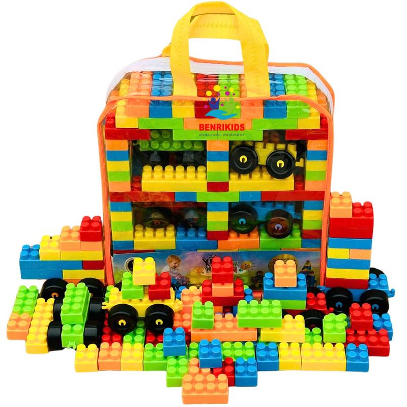  Đồ Chơi Xếp Hình Xây Dựng 155 chi tiết Hàng Việt Nam VIJAGO Cho Bé Phát Triển Tư Duy Bộ Lắp Ráp Toy Tháo Lắp 