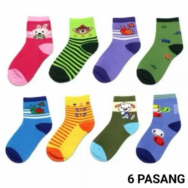 Kaos kaki anak TK-SD Motif karakter lucu random motif dan warna 5