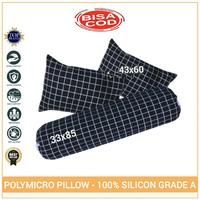 Gambar Bantal Guling Hotel Polymicro Pillow Dacron Silicone Ukuran 43x60 & 33x85 Bahan Halus Adem Awet Nyaman Tidak Luntur Putih Bed - Putih silicone, 1 Bantal dari Toko Haruun Kab. Tangerang 3 Tokopedia