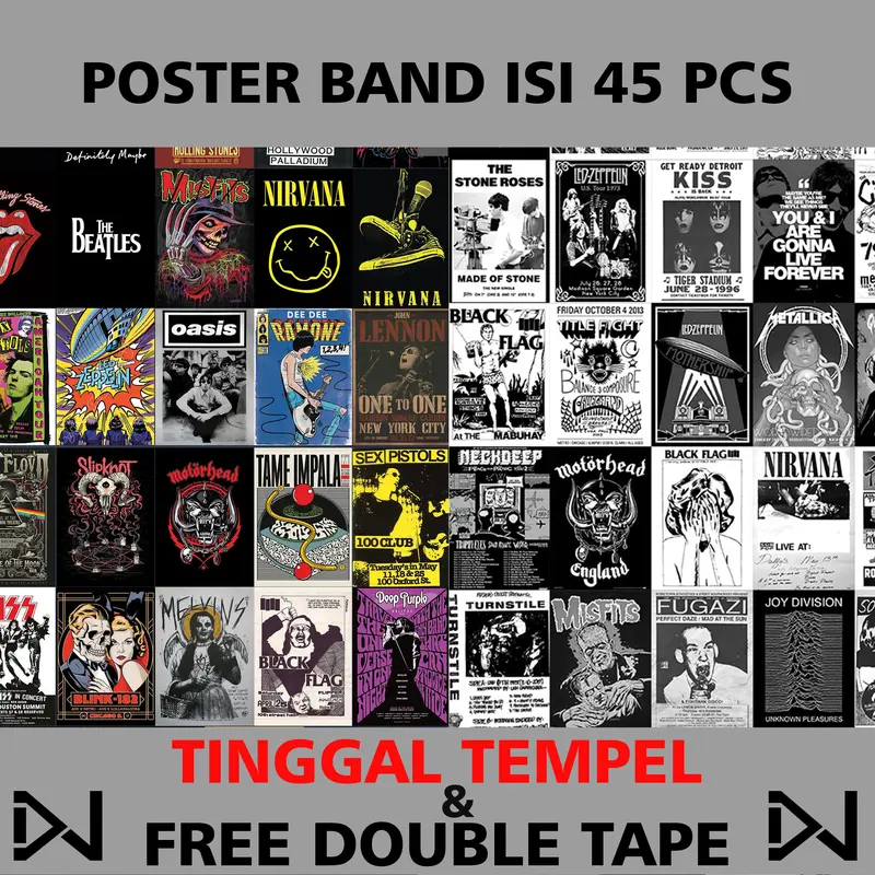 POSTER BAND ISI 45 UKURAN A6 0