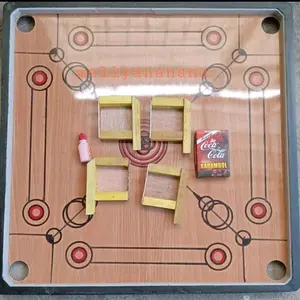 Papan karambol besar ukuran 100x100cm bonus coin sama cristal.