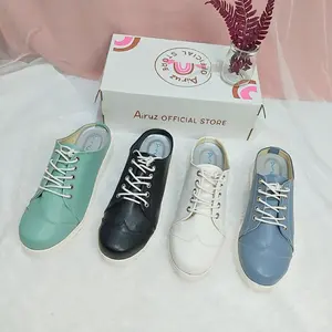 AIRUZ Sneaker Slip On Wanita Arrazi | Sandal Bustong Tali Casual Slip On