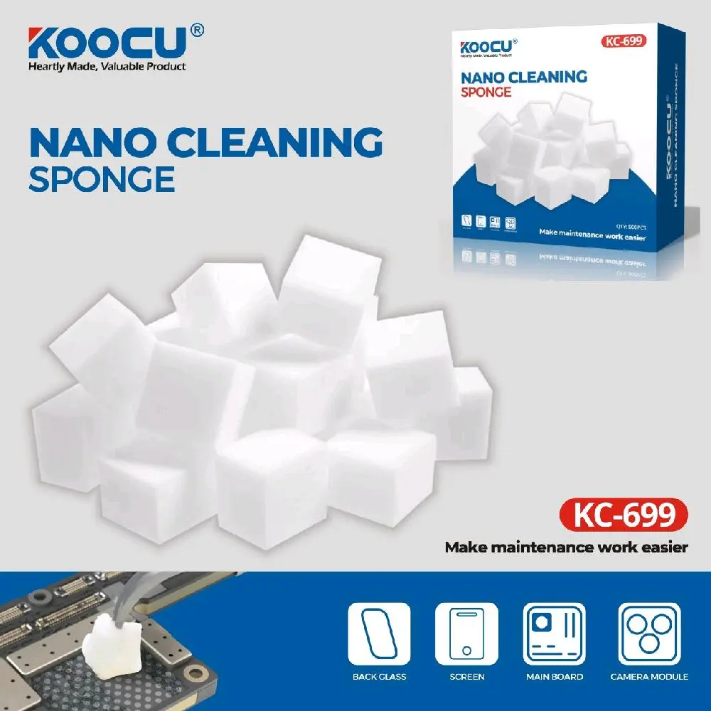 KOOCU NANO CLEANING SPONGE KOOCU KC-699 500PC - Busa Pembersih PCB Praktis untuk Pemeliharaan Mudah setelah Reparasi