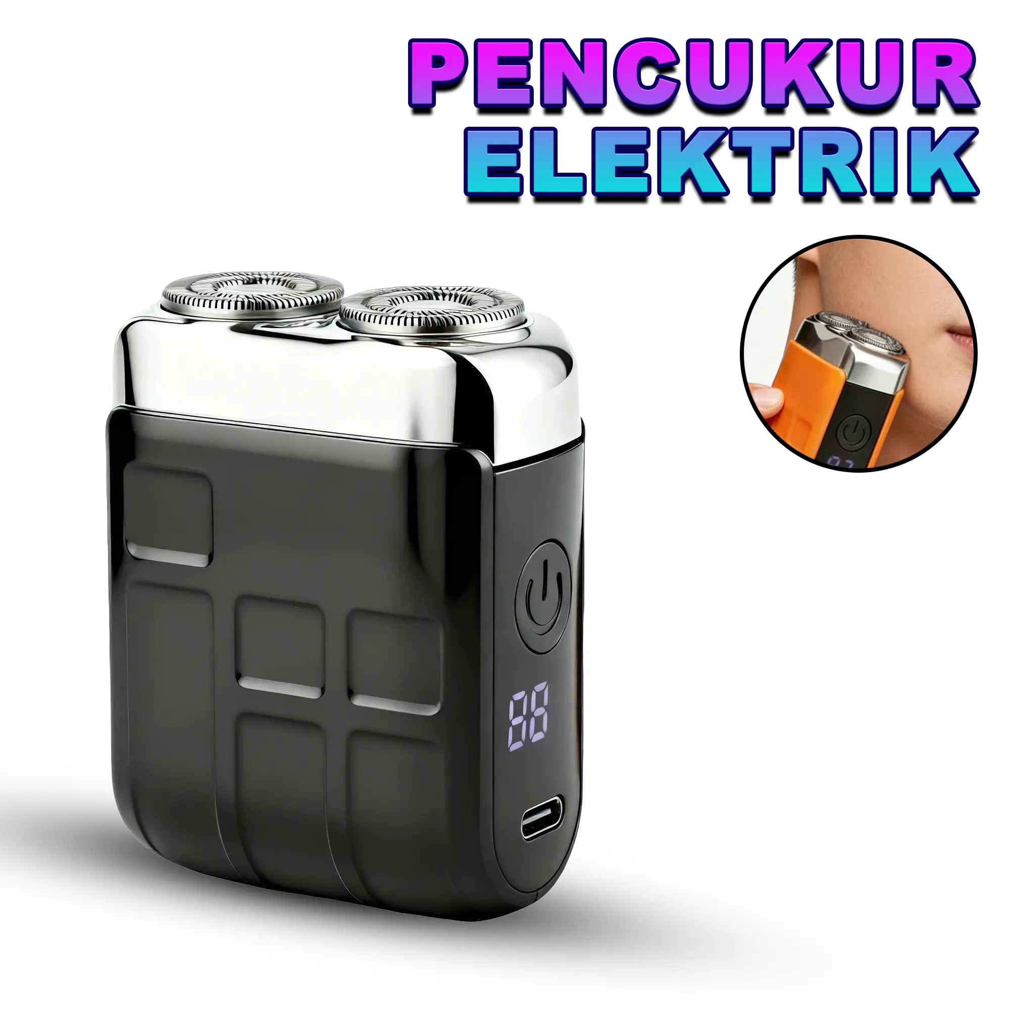 Alat Cukur Elektrik Mini Portable Multifungsi Pencukur Kumis Jenggot Anti Air Terbaru -TX-28