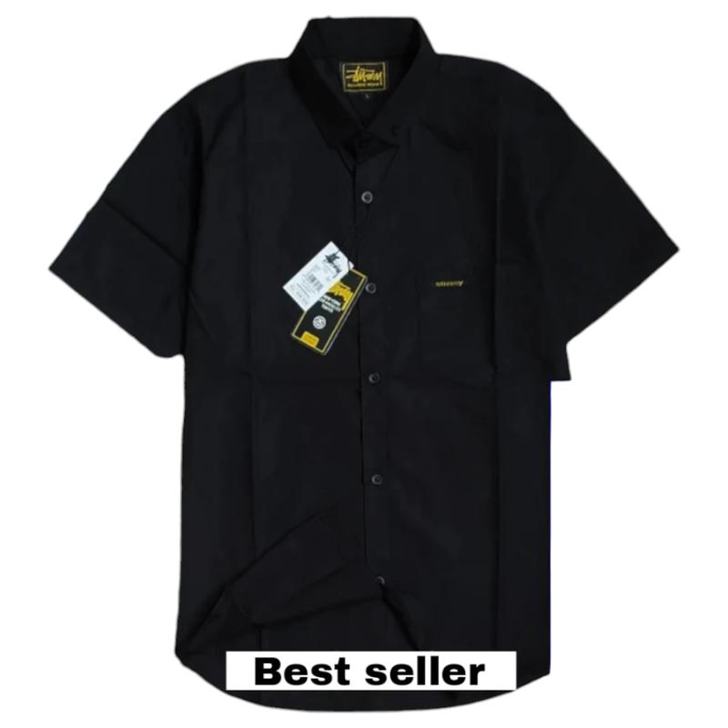 PAKET 5 PCS KEMEJA PRIA POLOS LENGAN PENDEK SLIMFIT KATUN PREMIUM 2