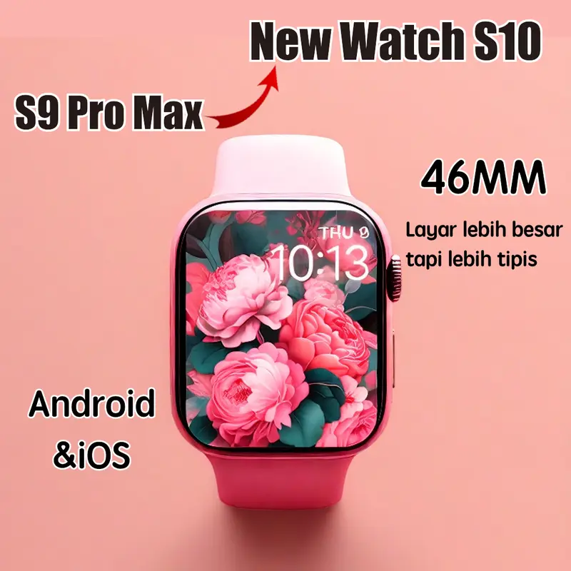 New SmartWatch Series 10(dadu)46MM tahan air Jam Pintar SmartWatch bluetooth olahraga Jam Tangan SmartWatch HD touchscreen Jam Tangan wallpaper SmartWatch Wanita Jam Tangan pria digital 0