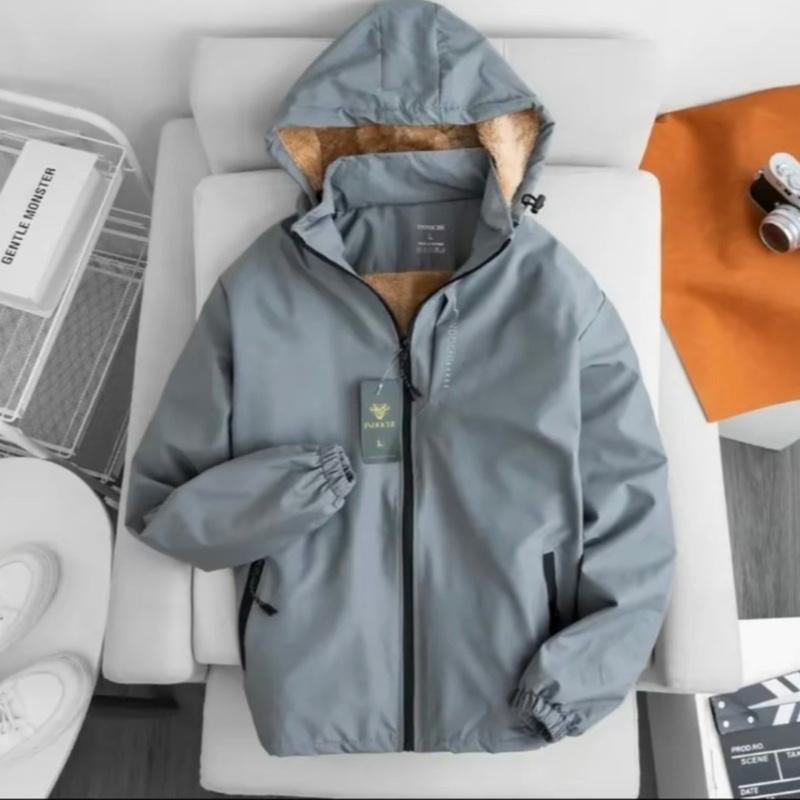  Áo khoác gió 2 lớp lót lông dày dặn cho Nam và Nữ cao cấp chống nước cản gió giữ ấm cơ thể chống tia UV thiết kế khóa kéo tiện ích 