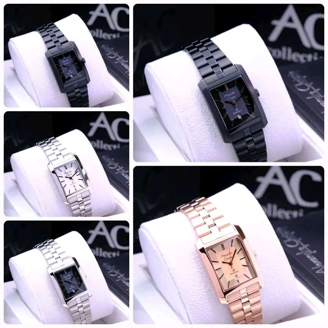 JAM TANGAN WANITA ALEXANDRE CHRISTIE AC1019 AC 1019 TALI RANTAI ORIGINAL