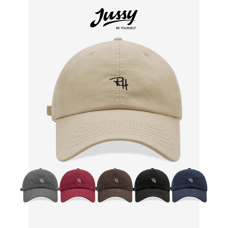  Jussy Official Mũ nón lưỡi trai nam nữ RH thêu chữ basic cá tính chất Cotton ôm đầu nón kết Unisex Vibe Hàn Quốc 