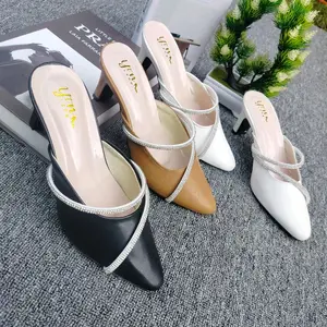 YTN Intania Sandal Pesta wanita heels elegan bapau mules hak 5cm kd005 Shoes