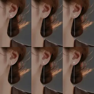 (Bebas beli 2 dapat bonus) COD A141 Anting juntai huruf 26 simple titanium original simple wanita Korea