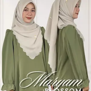 Maryam Hijab Bawal segiempat Bordir ceisyaic