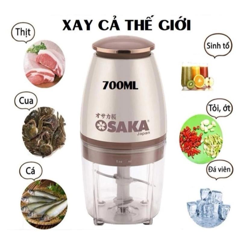 [Xay Thực Phẩm Đa Năng] Máy Xay Osaka Nhật Bản 350W, Cối Nhựa Cao Cấp 700ML, Xay Thịt Cá Sinh Tố Gia Vị, 2 Tốc Độ, An Toàn Dễ Dùng