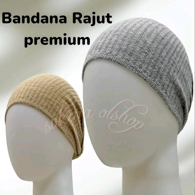 Ciput Rajut Premium Bandana Pita // Dalaman Hijab Rajut // Inner Bandana Pita // Rajut Premium // Ciput Rajut Bando Pita 2