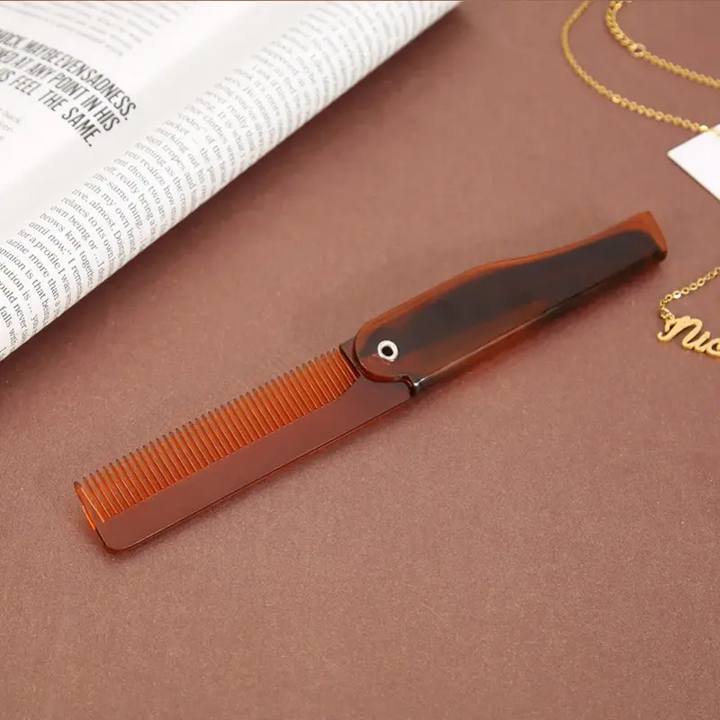 DK Sisir Rambut Lipat Foldable Pocket Hair Comb - HC002 - Black Jenggot 6