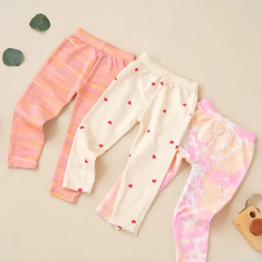 5 Pcs Leging Anak Spandek Katun Polos dan Motif Fashion Celana