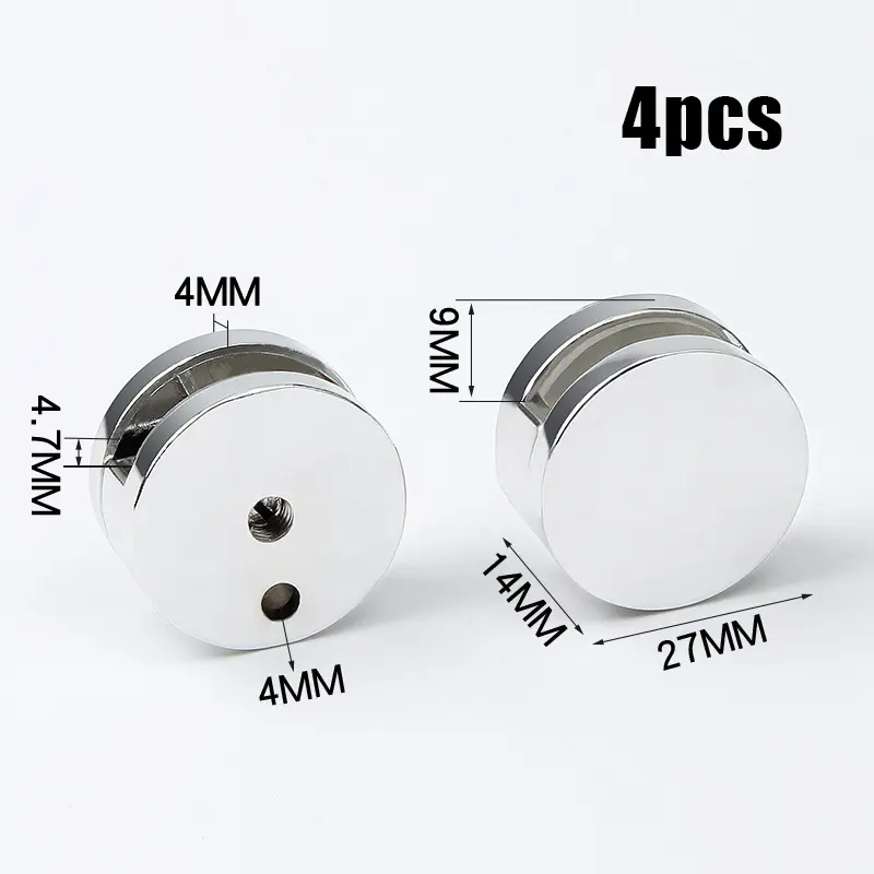 4pcs Penjepit Cermin Kaca / Klem Jepit Kacs Cermin Kamar Mandi 3
