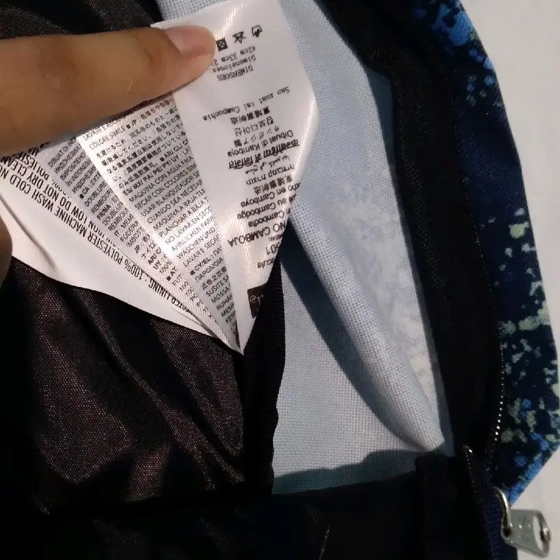 Jansport Motif Abstrak Biru full tag (Sleting js) (ada hologram + ada barcode bisa di scan) tag 6 layer 5