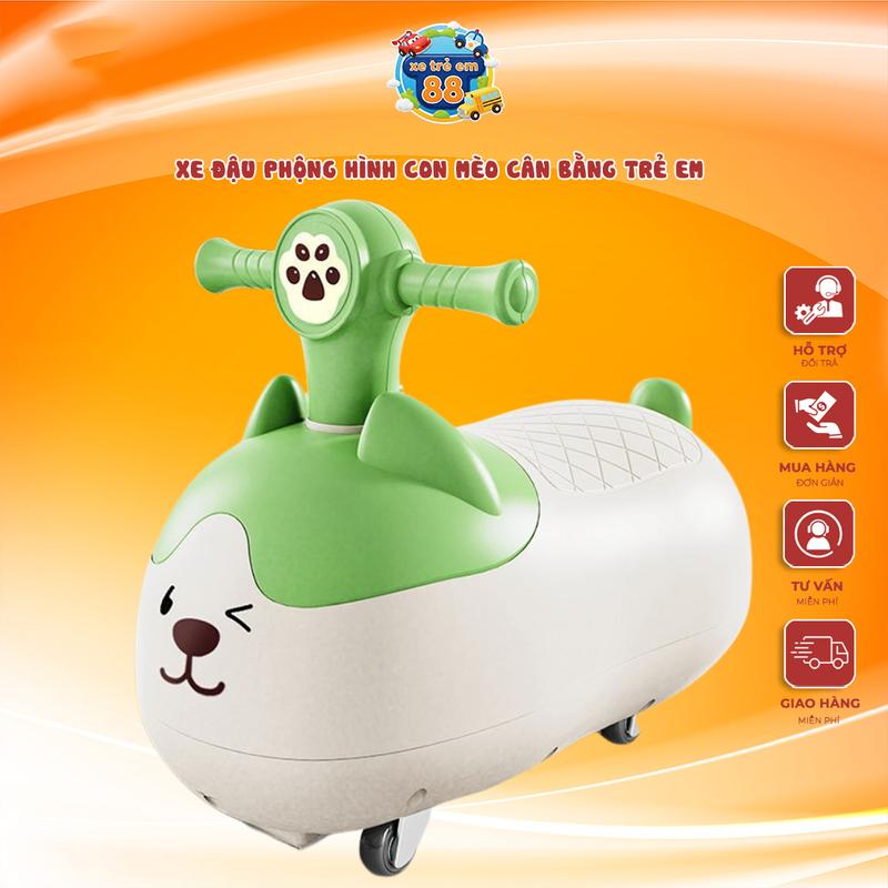 Xe đậu phộng hình con mèo cân bằng trẻ em 4 bánh mã 618 xe máy điện cho bé gái xe vịt xe lắc cho bé xe lắc cho bé xe đạp buggy con hươu có bánh xe xe công hươu cao xe thỏ 3 bánh xe nước xe cao xe một xe một vespa xanh mint xe nước xe một xe mô