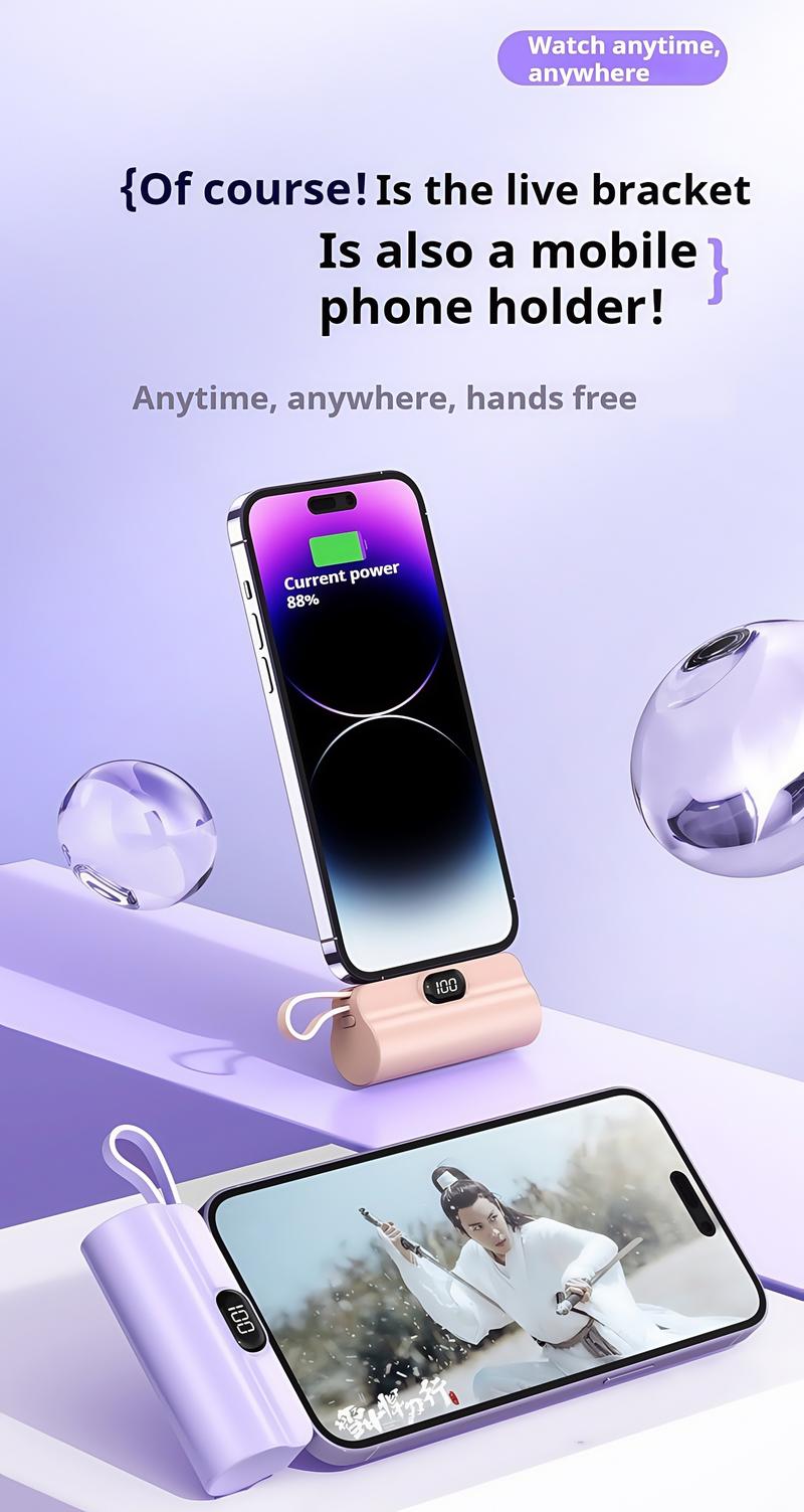 Product Introduction of SGLOBFY Mini powerbank fast charging With cable Type c Portable charger power bank 10000mAh For iphone 47
