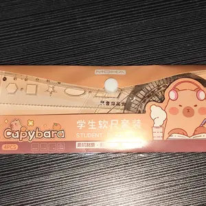 [READY] Aimilo Penggaris Lucu 1 Set 4 Pcs Premium Ruler Dapat Ditekuk Tanpa Patah Plastik