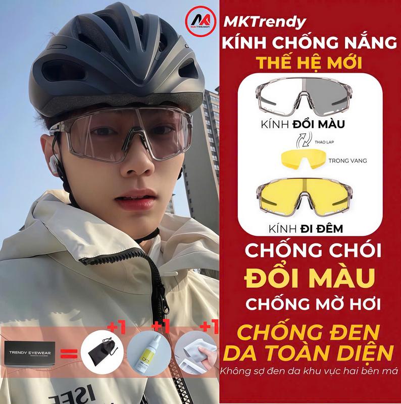 MÃ F1 Mắt Kính Chống Bụi Đổi Màu Thời Trang Nam Nữ Cao Cấp Kính Râm Kính Mát Đi Xe Máy Đi Đường Ngày Đêm Chống Nắng Chống UV Mưa Gió Cản Bụi Nam Nữ Kính Râm Kính Thể Thao Chạy Bộ Đạp Xe Ngoài Trời Gọng Bảo Hộ Bảo Vệ Mắt Chống Mờ Hơi Hấp Hơi Trendy