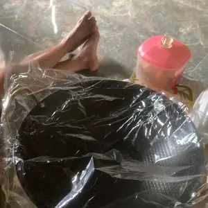 Motif Silver Wajan Penggorengan Kuali Mini Stainless Steel Gagang Kuping 20 24 28 CM