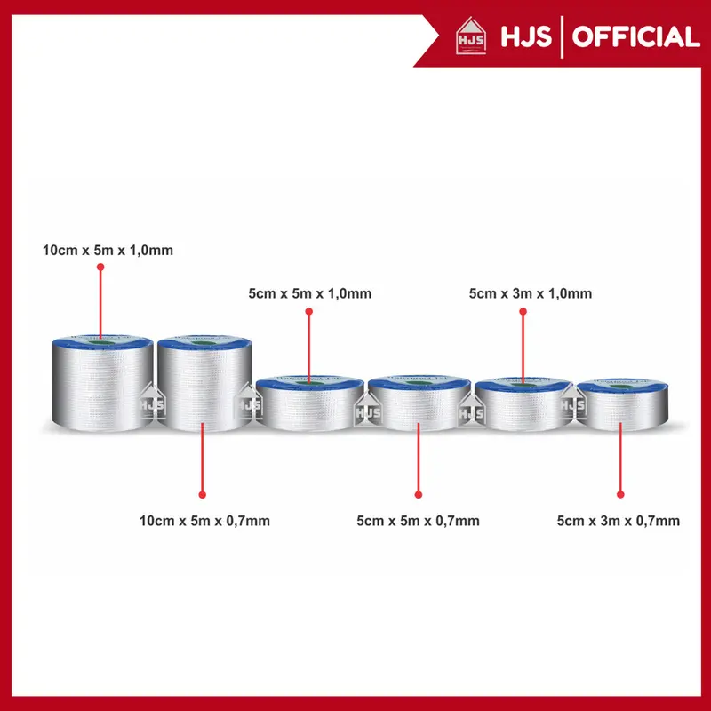 [HJS] Lakban Anti Bocor 3M 5M 1OM Aluminium Foil Waterproof Tape Tahan Air Dan Suhu Tinggi 7