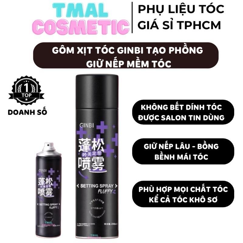  GÔM XỊT TÓC GINBI 200ML keo xịt tạo phồng giữ nếp mềm tóc và bồng bềnh tự nhiên 