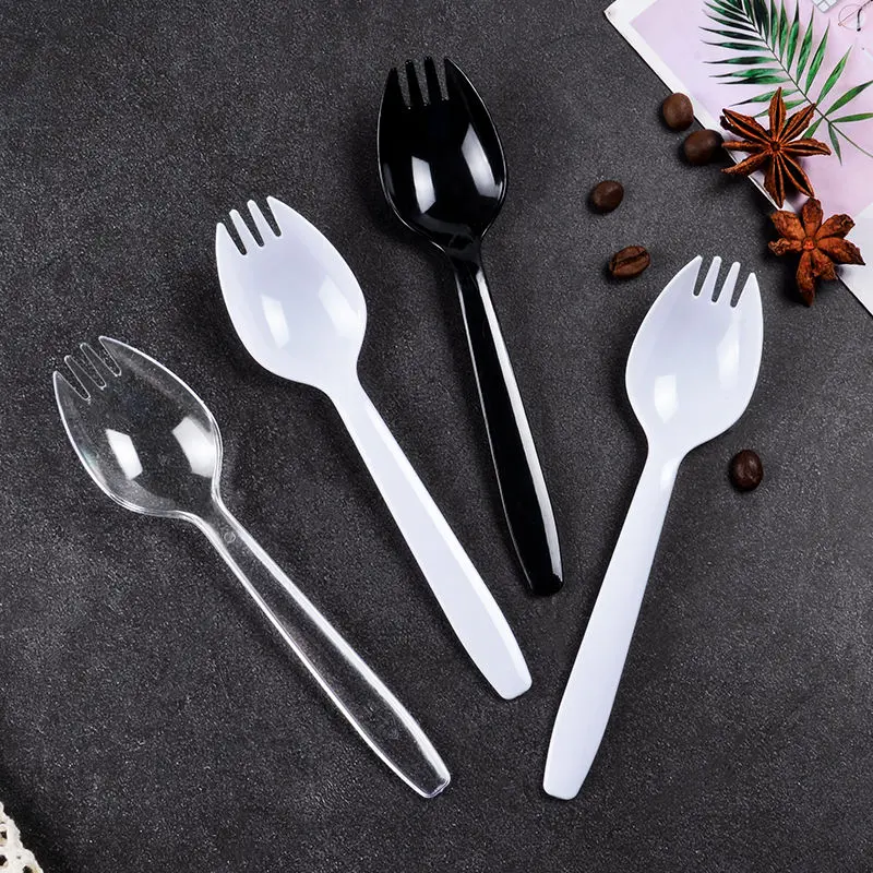 Sendok Dan Garpu 2in1 Sendok Plastik Garpu Plastik Sendok Spork 2