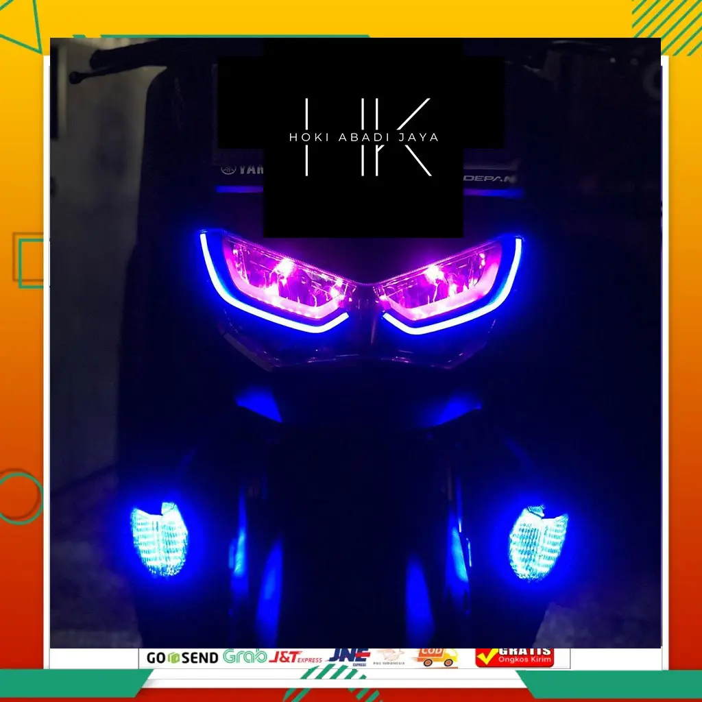 PAKET KOMLIT LAMPU ALIS DRL NMAX NEW BONUS DEMON EYE SIAP PAKAI LAMPU ALIS DRL DAN BONUS DEVIL EYES ALL NEW NMAX 2020 2021 2022 Motorcycle