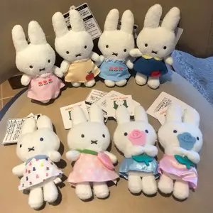 Miffy Keychain Gantungan Kunci Premium Bagcharm Bunny Kelinci Lucu Aesthetic Plush Pink Dress