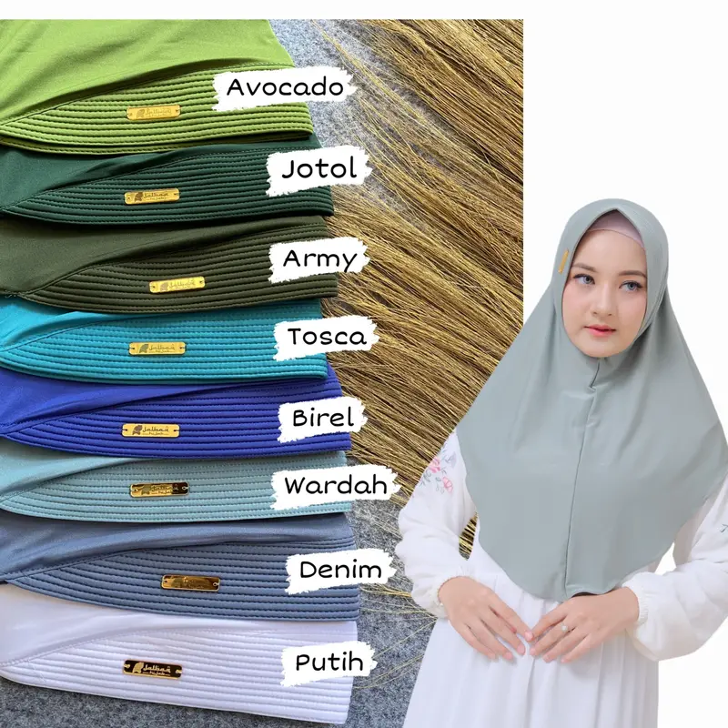 (50 RB DAPAT 4 PCS ) BERGO HAMIDAH SIZE M BERLEBEL BY JALBA Q HIJAB 4