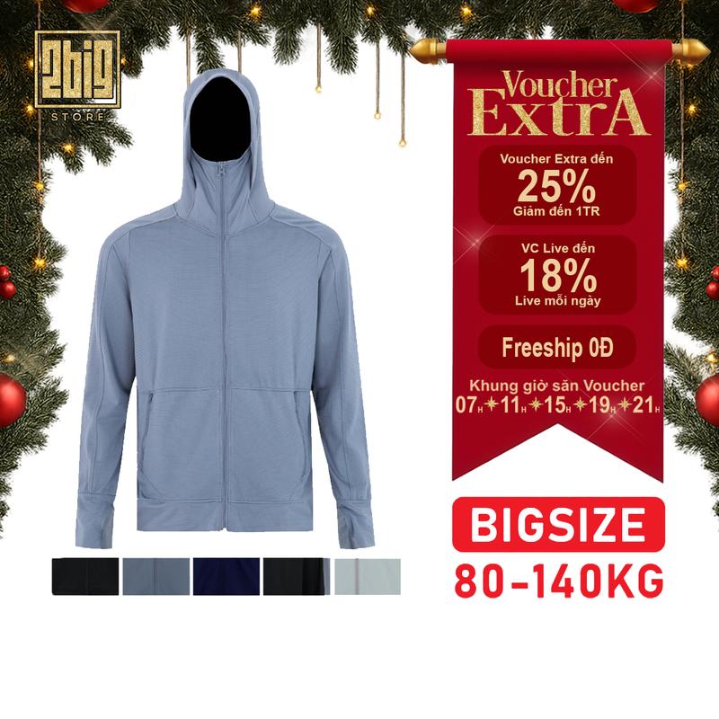 2BIG - BIGSIZE NAM 80-140KG ÁO KHOÁC CHỐNG NẮNG NAVY THUN COTTON THOÁNG MÁT