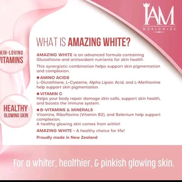 i am amazing white glutathione I AM Amazing White Glutathione Beauty Supplements