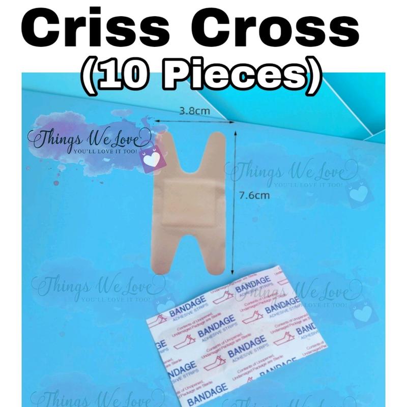 [SG] [FREE SHIP] 10 Pcs Band Aid First Aid Plaster Waterproof Bandage Unique Shape Criss Cross Round Clear Skin Tight Seal 1