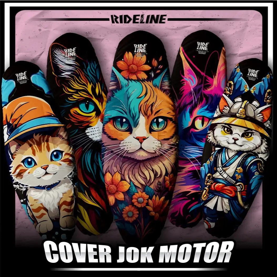 Rideline cat series seat cover - sarung jok motor full print