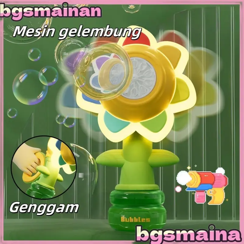 BUNGA  MATAHARI Bubble Gun Bazoka Basoka Mainan   Mainan   Tembakan Sabun Toys Anak Laki Laki Mainan Anak Games Hadiah 1