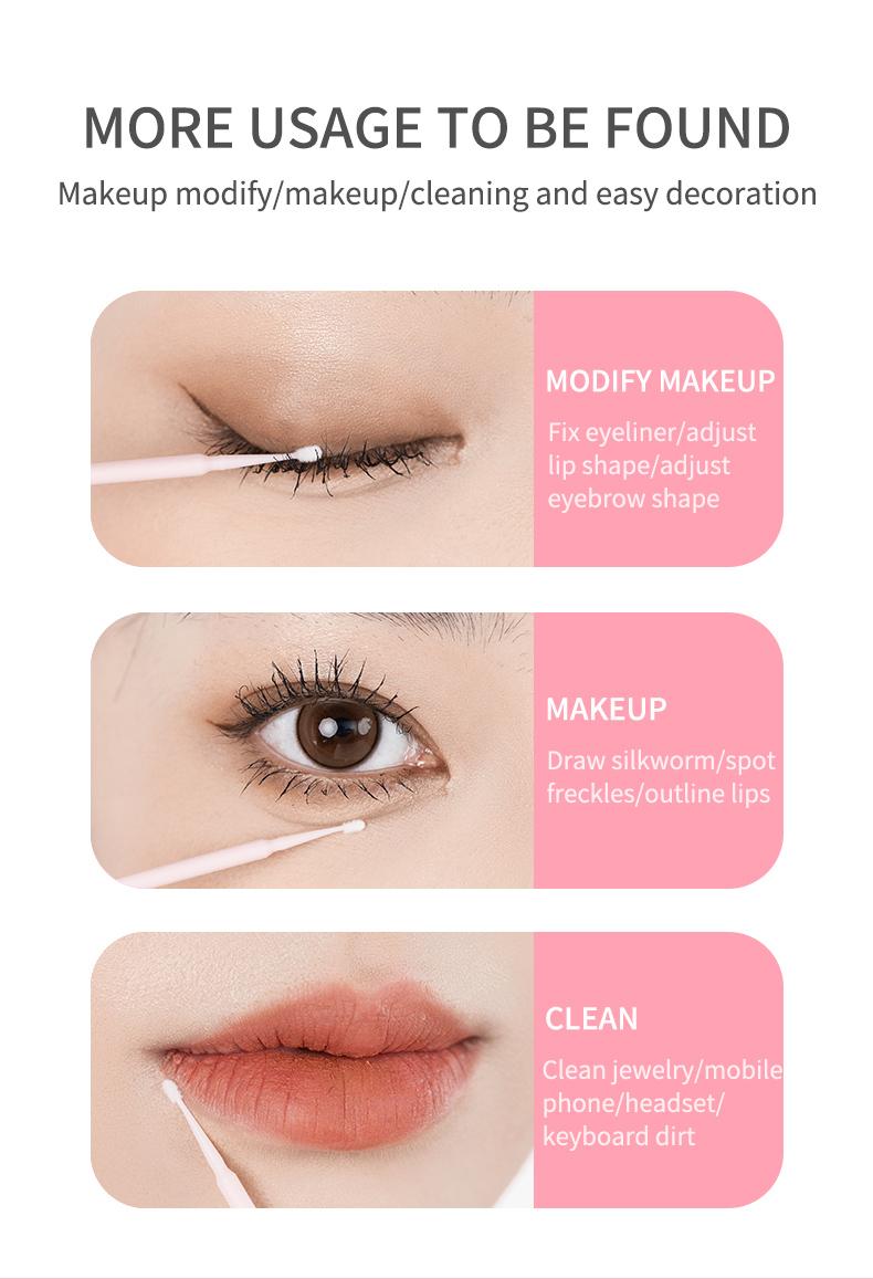 Product Introduction of UKISS Flocking Cosmetic Cleaning Stick Makeup Tool Stick and Cleaning Sitck 100 Pieces/50 Pieces 17