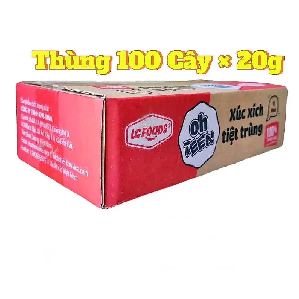 [ Thùng 100 cây ×20g ] Xúc Xích Teen 20g LC Food , Chất Lượng Cao (  Miến Vị Chua ăn vặt Chua Chè Cay snack,food,cake, xucxich ponnie ) mì gói tôm chuacay