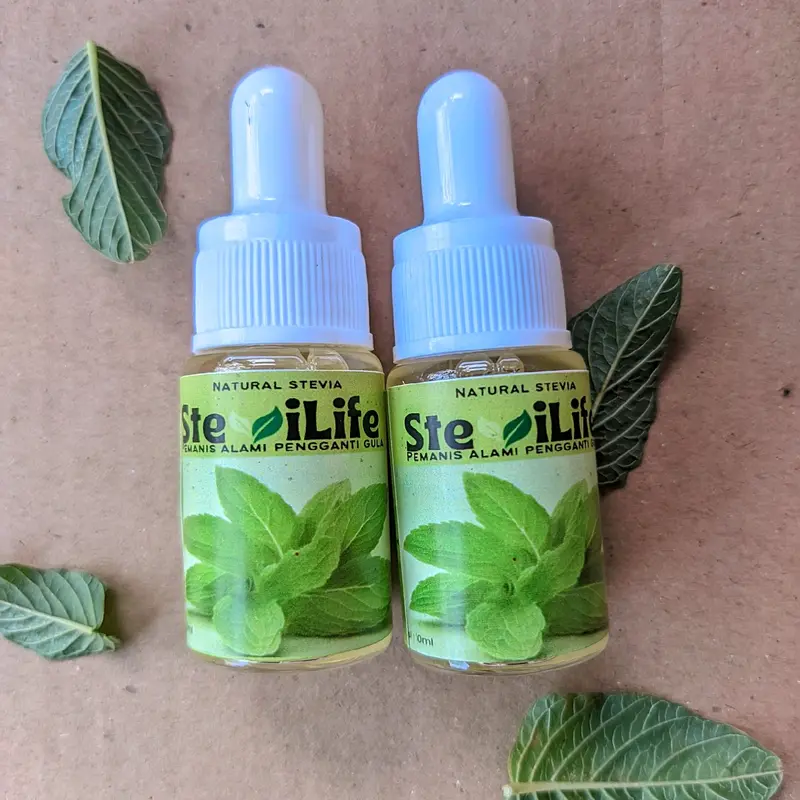 Stevilife sweetener stevia tetes murni cair tanpa campuran, pengganti gula pemanis nol kalori 0