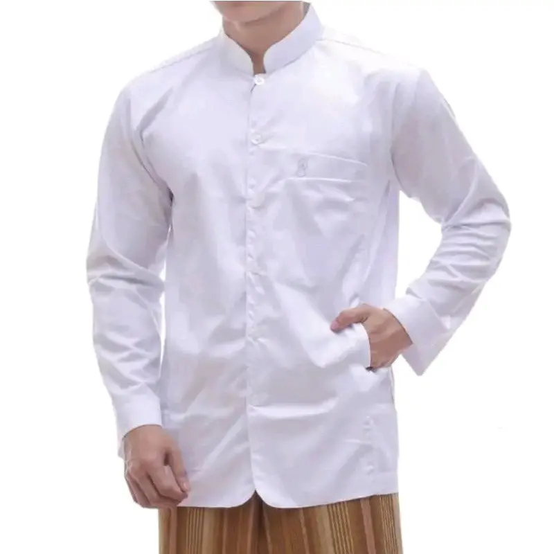 BAJU KOKO HAIBAH SEMI JASS / KOKO TEROMPAH EXCLUSIVE TERBARU - Kain Katun - Haibah Bordir - Baju Muslim Dewasa Pria - Baju Koko Polos Dewasa