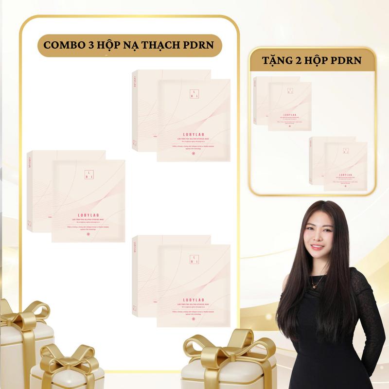 SN1529 - (Mua 1 tặng 4) Combo 5 Hộp Mặt Nạ Thạch Lubylab PDRN Pink Solution Tổng 20 Miếng