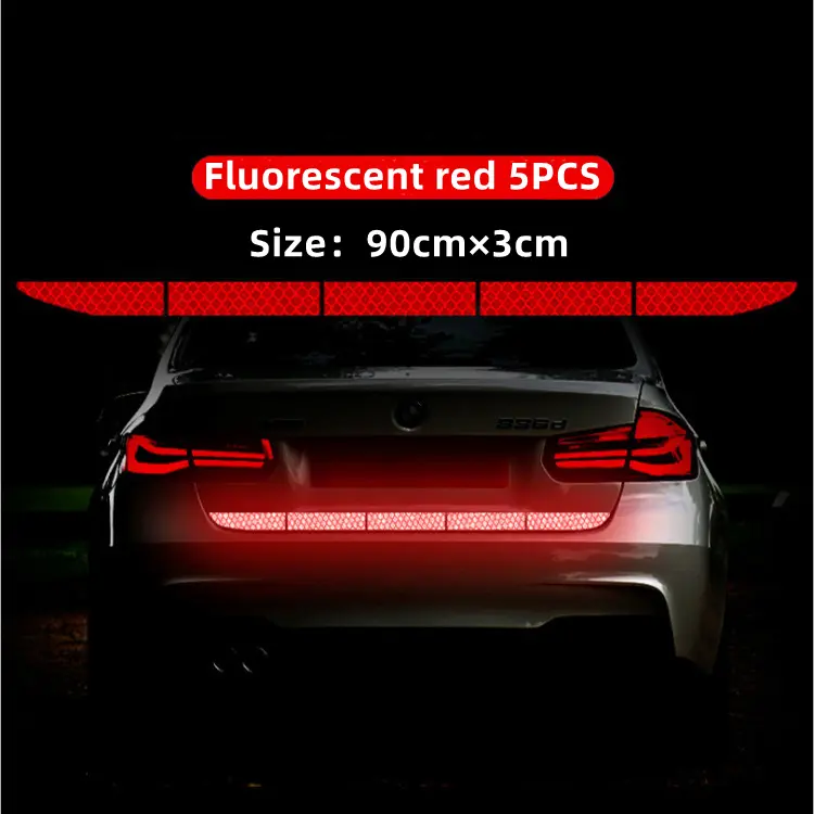 90cm Reflective Car Decal Safety Warning Reflector Tape Car Stickers Anti Collision Warning Reflector Sticker Auto Accessories